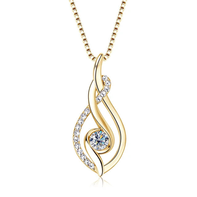 Infiniti Moissanite 4mm .3ct Pendant Necklace