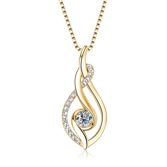 Infiniti Moissanite 4mm .3ct Pendant Necklace