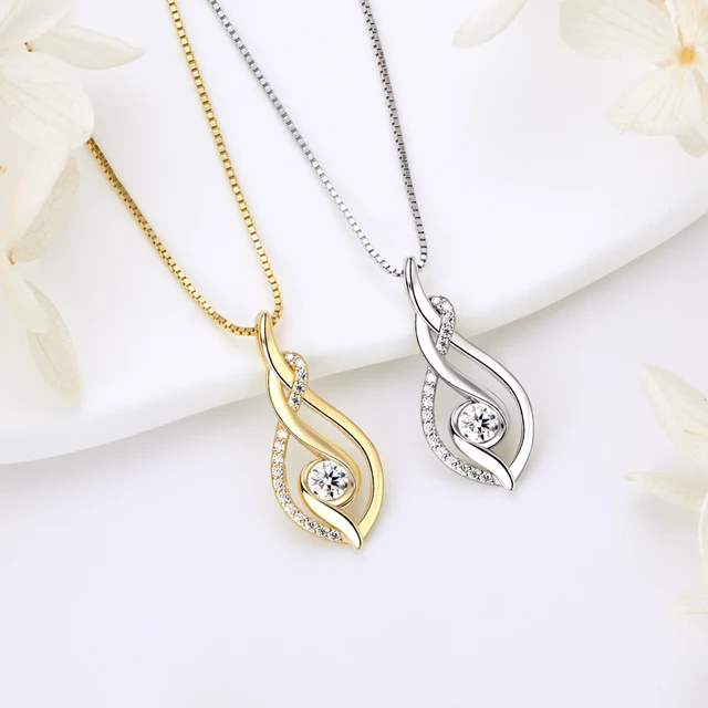 Infiniti Moissanite 4mm .3ct Pendant Necklace