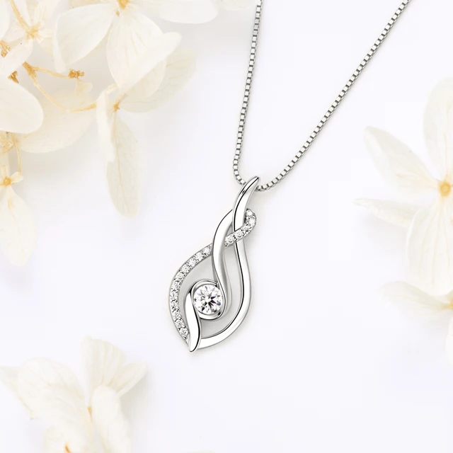 Infiniti Moissanite 4mm .3ct Pendant Necklace